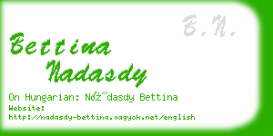 bettina nadasdy business card